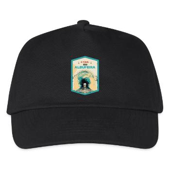 Illustration des Tunnels zum Strand von Albufeira - Kinder Basecap - Schwarz - Vorne