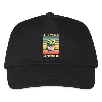 Schildkröte Morgenmuffel - Kinder Basecap - Schwarz - Vorne