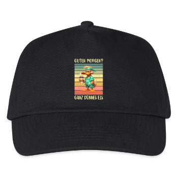 Ente Morgenmuffel - Kinder Basecap - Schwarz - Vorne