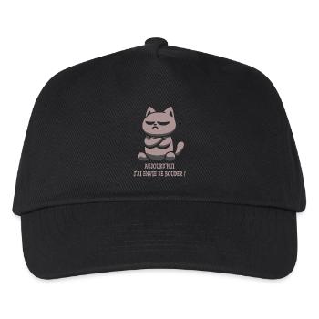 Sulky cat, I want to sulk today - Kids’ Baseball Cap - black - Front