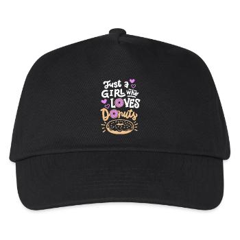 Donuts Donut-Liebhaber - Kinder Basecap - Schwarz - Vorne
