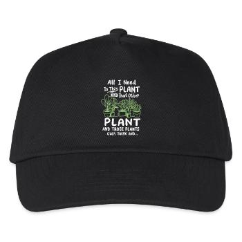 Gartenarbeit Pflanze Gärtner - Kinder Basecap - Schwarz - Vorne