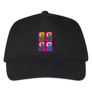 Cactus Mexique 4 plis - Casquette de baseball Enfant - noir - Devant