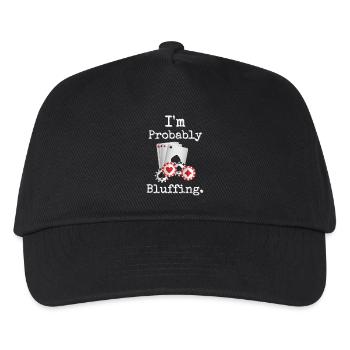 Je suis probablement en train de bluffer Poker Humour Design - Casquette de baseball Enfant - noir - Devant