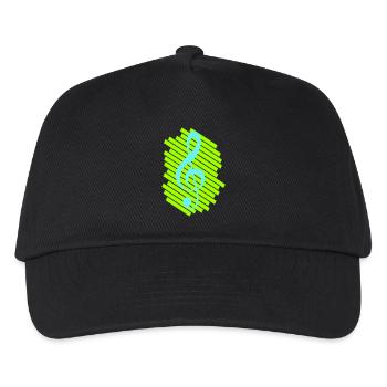 Music clef note melody musical note audio - Kids’ Baseball Cap - black - Front