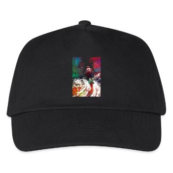 Mountainbiker Sport Kunst - Kinder Basecap - Schwarz - Vorne