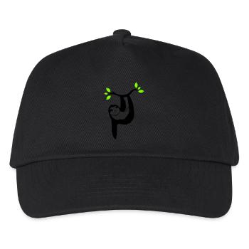 faultier 01 - Kinder Basecap - Schwarz - Vorne