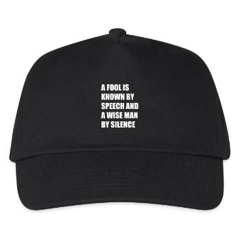 A fool is known by his speech - Kids’ Baseball Cap - black - Front