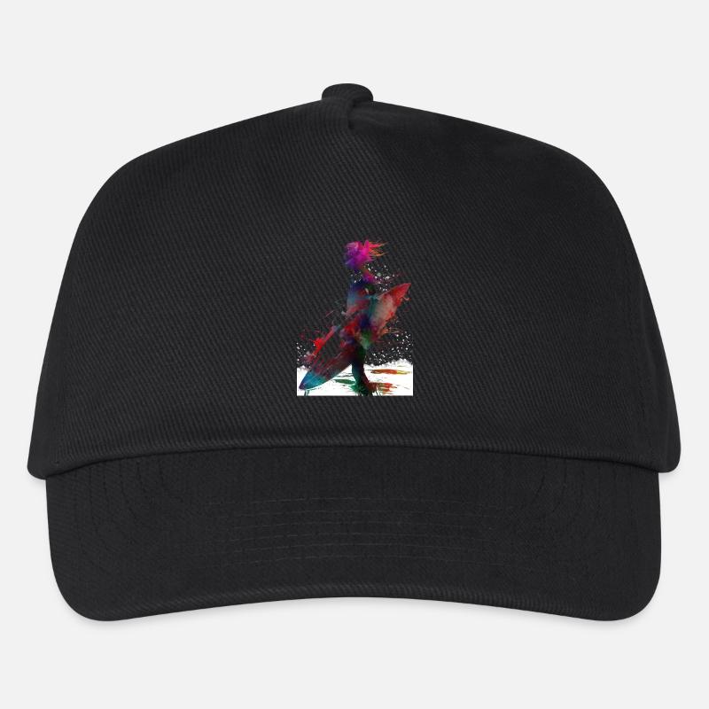 Surfer Sport Kunst #surfer #sport - Kinder Basecap - Schwarz