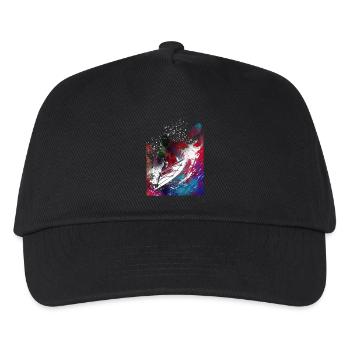 Kajaksport Kunst#Kajakfahren - Kinder Basecap - Schwarz - Vorne