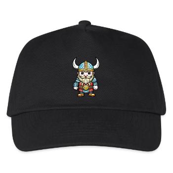 Kleiner Wikinger - Kinder Basecap - Schwarz - Vorne