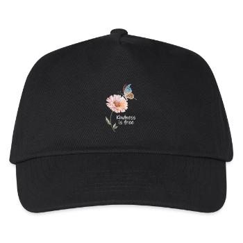 Kindness is free - Kids’ Baseball Cap - black - Front