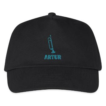 Brass band Artur - Kids’ Baseball Cap - black - Front