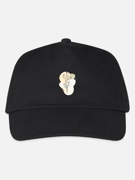 floral design - Kinder Basecap - Schwarz