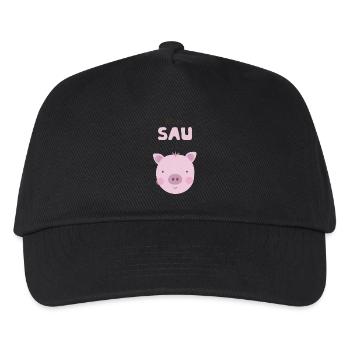 Little sow pink - Kids’ Baseball Cap - black - Front