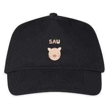 Little sow beige children's decoration children's birthday party - Kids’ Baseball Cap - black - Front