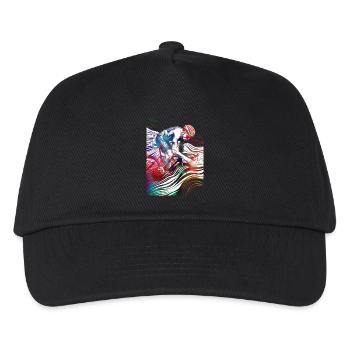 Radfahren Radsport Kunst #cycling - Kinder Basecap - Schwarz - Vorne