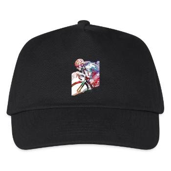 Radfahren Radsport Kunst #cycling - Kinder Basecap - Schwarz - Vorne