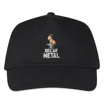 Bock auf Metal - Kinder Basecap - Schwarz - Vorne