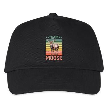 Elch - Kinder Basecap - Schwarz - Vorne