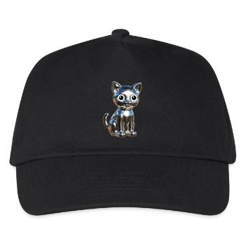 Metallic Chrom Elegance - Kinder Basecap - Schwarz - Vorne