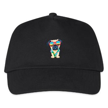 Chill Pug in Shades - Kids’ Baseball Cap - black - Front