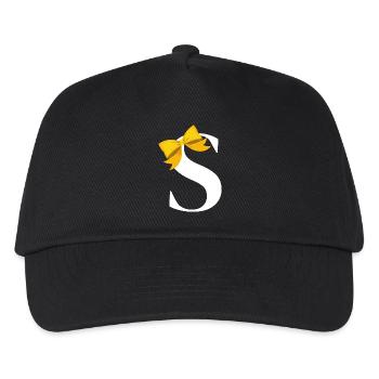 Letter s yellow bow - Kids’ Baseball Cap - black - Front