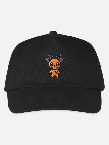 Hirsch Halloween Lustig Zombie - Kinder Basecap - Schwarz