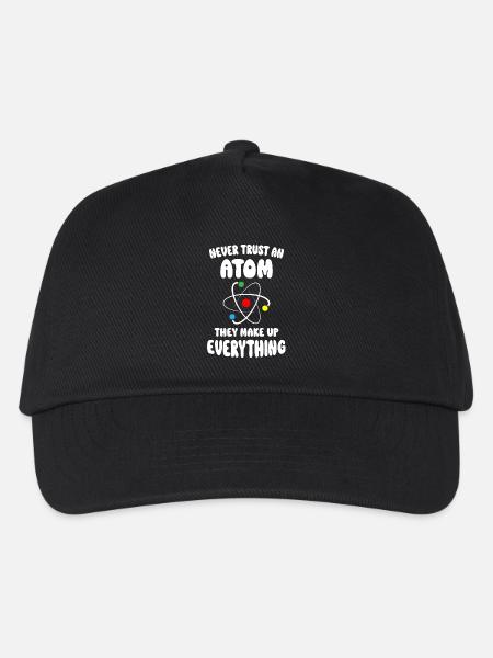 Never Trust An Atom - Kinder Basecap - Schwarz