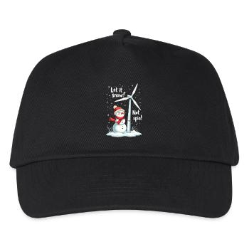 Arrêtez les éoliennes - Laissez-le neiger, ne tournez pas - Casquette de baseball Enfant - noir - Devant