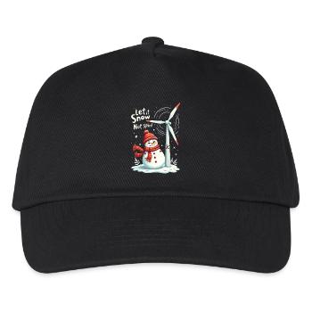 Stop Wind Turbines - Let it Snow, Not Spin - Kids’ Baseball Cap - black - Front