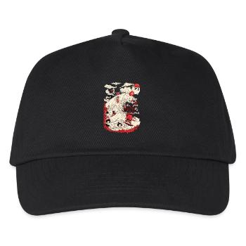 Kanagawa Surfen - Kinder Basecap - Schwarz - Vorne