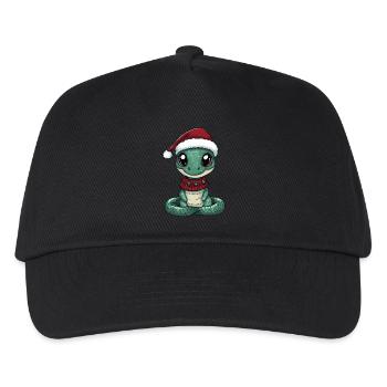 Snake Cobra Christmas Comic - Kids’ Baseball Cap - black - Front