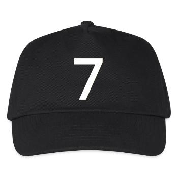 Vintage Sieben - Kinder Basecap - Schwarz - Vorne