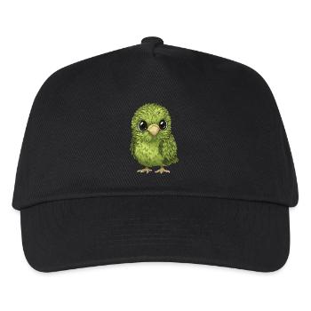 Kakapo - der süße Vogel aus Neuseeland - Kinder Basecap - Schwarz - Vorne