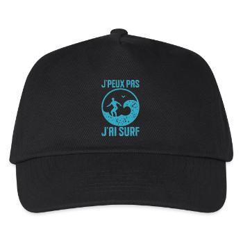 Surfeur surf - Casquette de baseball Enfant - noir - Devant