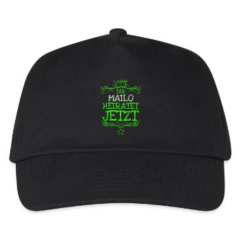 Geschenk für Mailo - Kinder Basecap - Schwarz - Vorne