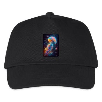 Kosmische Qualle Kunstwerk - Kinder Basecap - Schwarz - Vorne