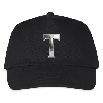 Chrome ,, T " Métallisé - Casquette de baseball Enfant - noir - Devant