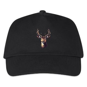 Deer Head - Kids’ Baseball Cap - black - Front