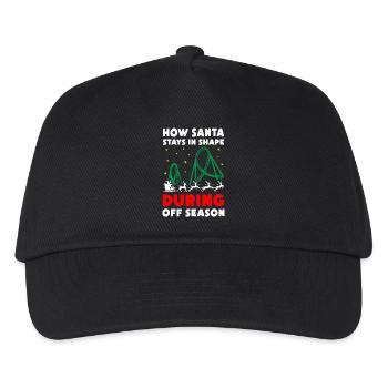 How Santa Stays In Shape During Off Season - Kinder Basecap - Schwarz - Vorne