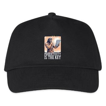 Productivity Key Caveman Gift - Kids’ Baseball Cap - black - Front