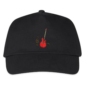 Gitarre - Kinder Basecap - Schwarz - Vorne