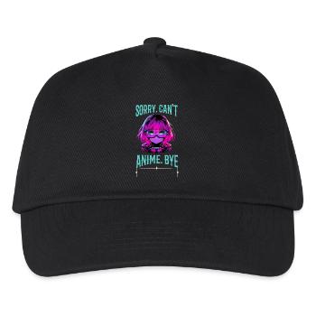 Sorry. Can't. Anime. Bye. futuristic anime girl - Kids’ Baseball Cap - black - Front