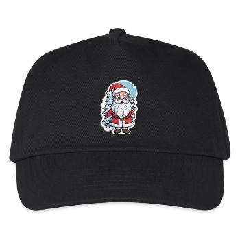 Weihnachtsmann - Kinder Basecap - Schwarz - Vorne