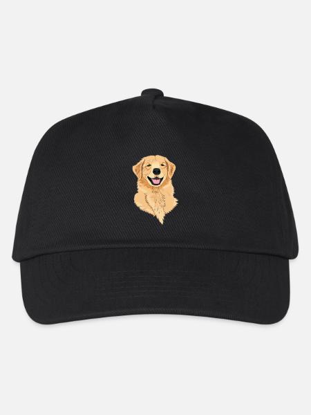 Hund Golden Retriever - Kinder Basecap - Schwarz