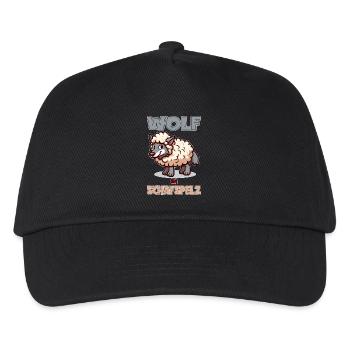 Loup déguisé en mouton - Casquette de baseball Enfant - noir - Devant