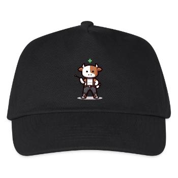 Kuh mit Indikator - Kinder Basecap - Schwarz - Vorne
