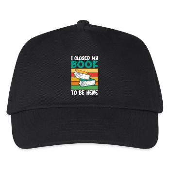 Ich habe mein Buch geschlossen, um hier zu sein - Kinder Basecap - Schwarz - Vorne