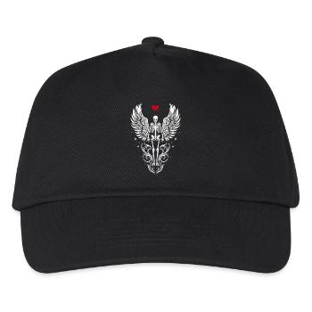 Skeleton with wings Anti Valentines Day - Kids’ Baseball Cap - black - Front